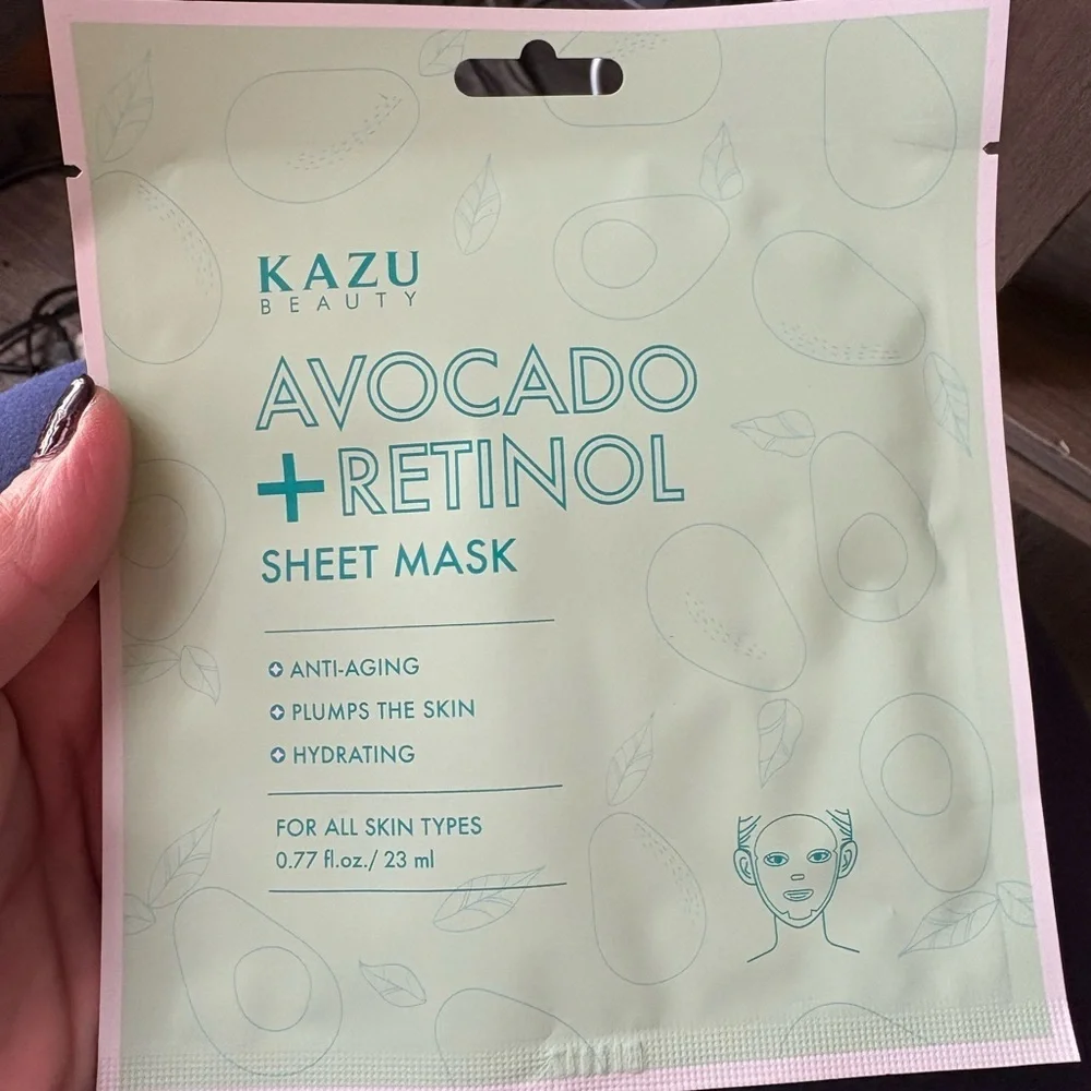 Avocado & Collagen Under Eye Sheet Mask - Green, Yellow, Pink, White